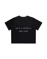 Women Crop Tee Black
