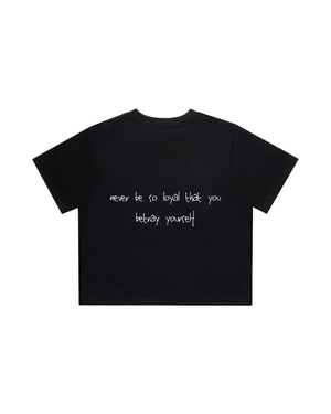 Women Crop Tee Black