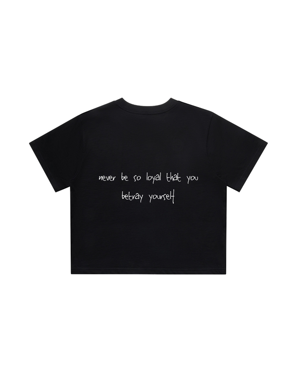 Women Crop Tee Black