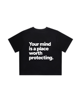 Women Crop Tee Black