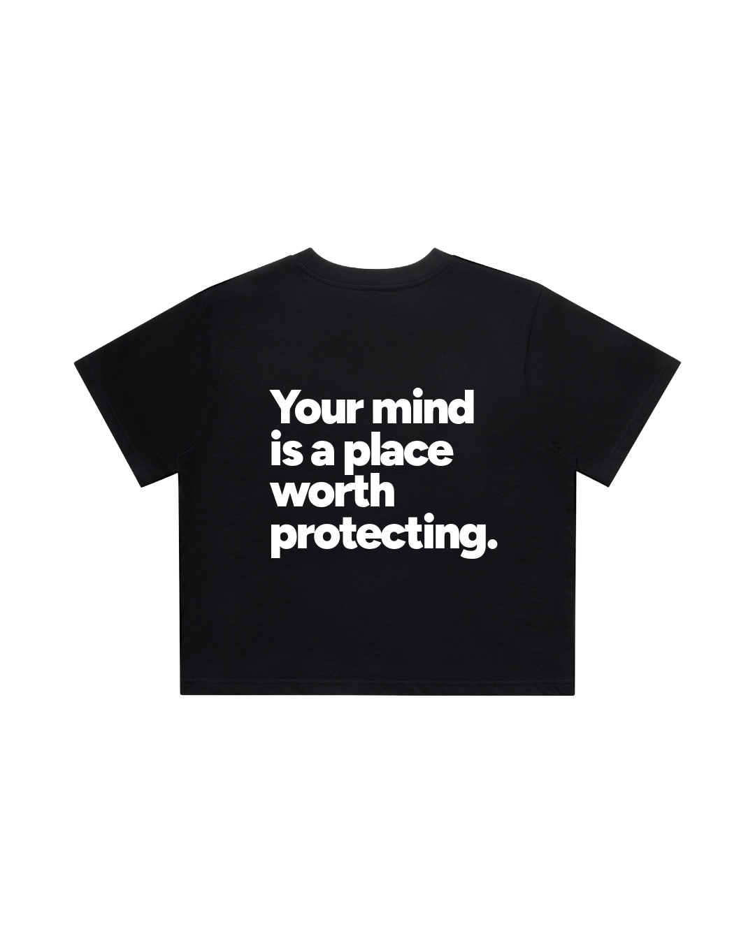 Women Crop Tee Black