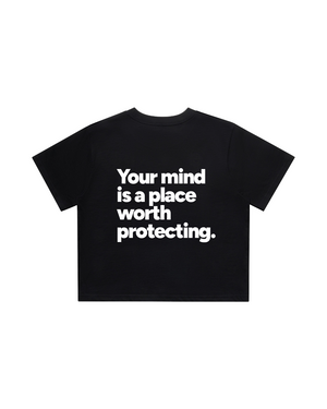 Women Crop Tee Black