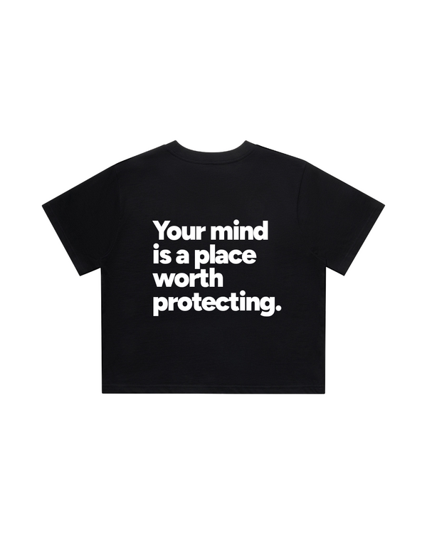 Women Crop Tee Black