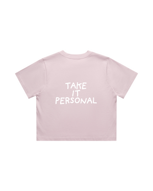 Women Crop Tee Pink