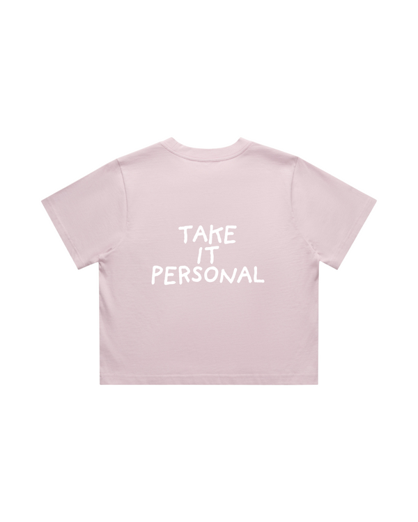 Women Crop Tee Pink
