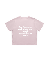 Women Crop Tee Pink