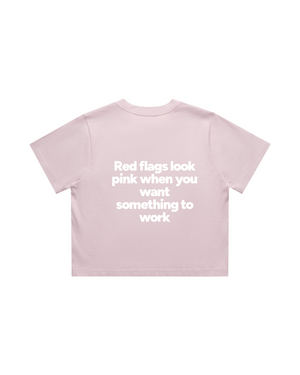 Women Crop Tee Pink