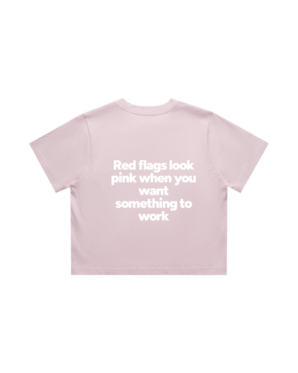 Women Crop Tee Pink