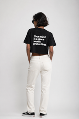 Women Crop Tee Black