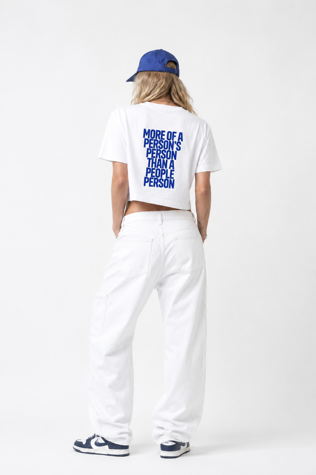 Women Crop Tee White