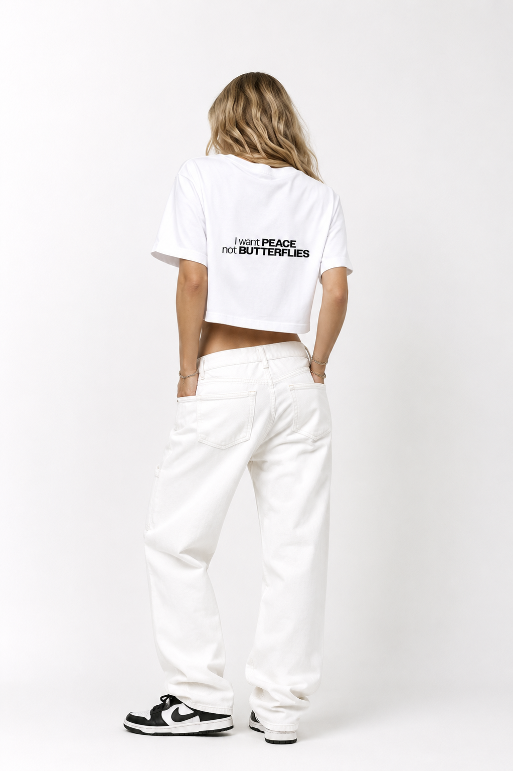 Women Crop Tee White