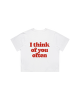 Women Crop Tee White