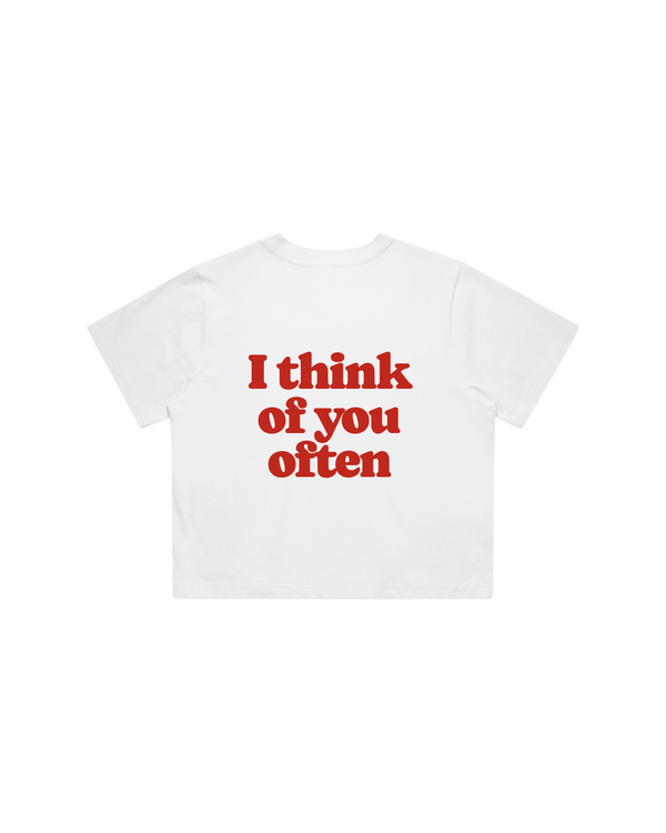 Women Crop Tee White