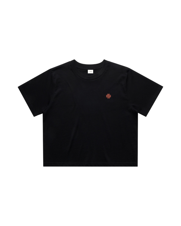 Women Crop Tee Black